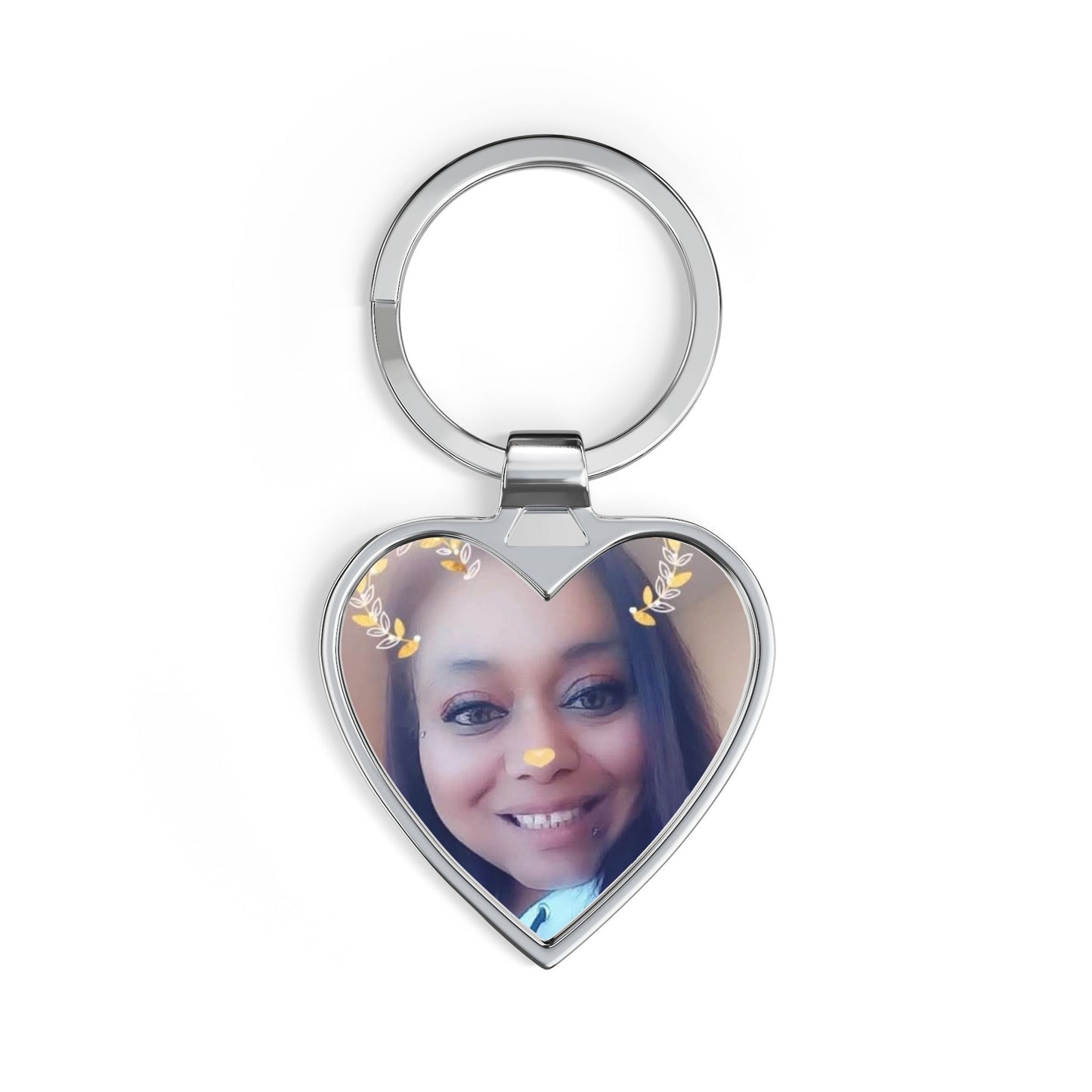 Personalized Heart Photo Keychain – Custom Picture Keepsake Gift