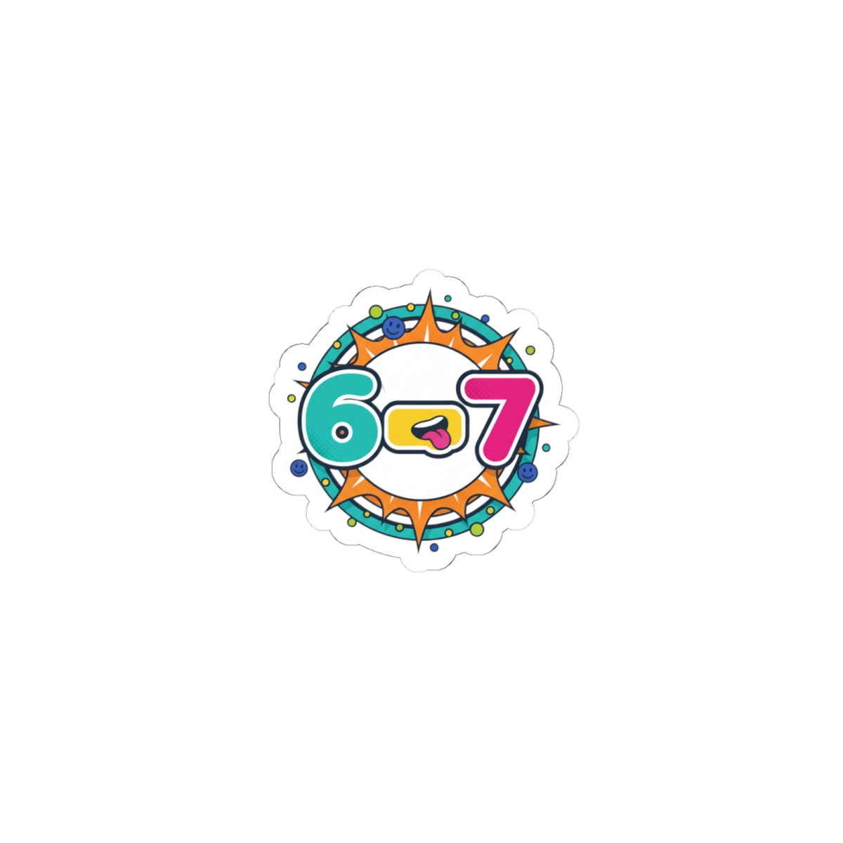 67 Meme Sticker | absurdist humor, random number meme