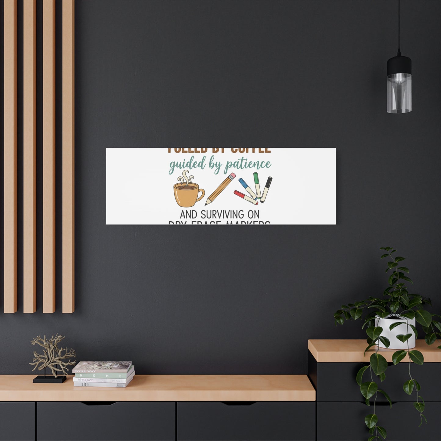 Fueled by Coffee Teacher Canvas | Teacher Appreciation, Classroom Decor