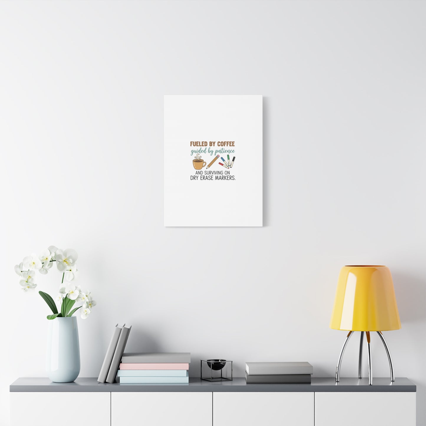 Fueled by Coffee Teacher Canvas | Teacher Appreciation, Classroom Decor