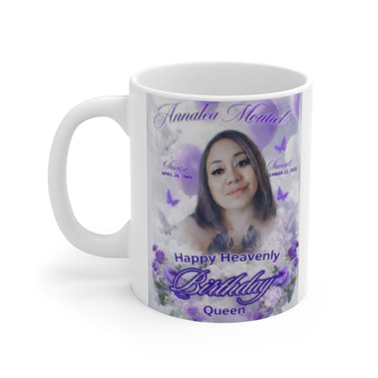 Memorial Photo Mug — "Happy Heavenly Birthday" Tribute Mug