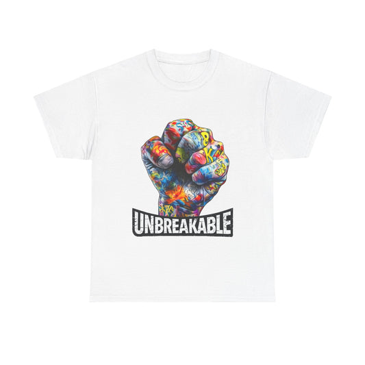 Unbreakable Fist T-Shirt — Colorful Graffiti Power Tee