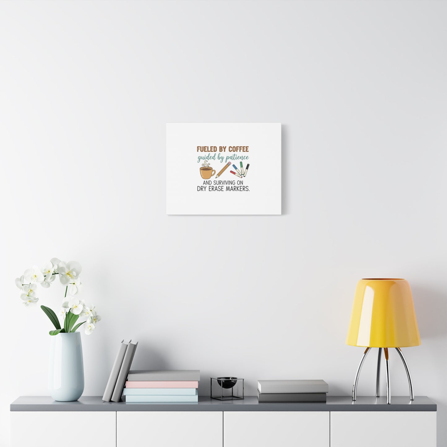 Fueled by Coffee Teacher Canvas | Teacher Appreciation, Classroom Decor