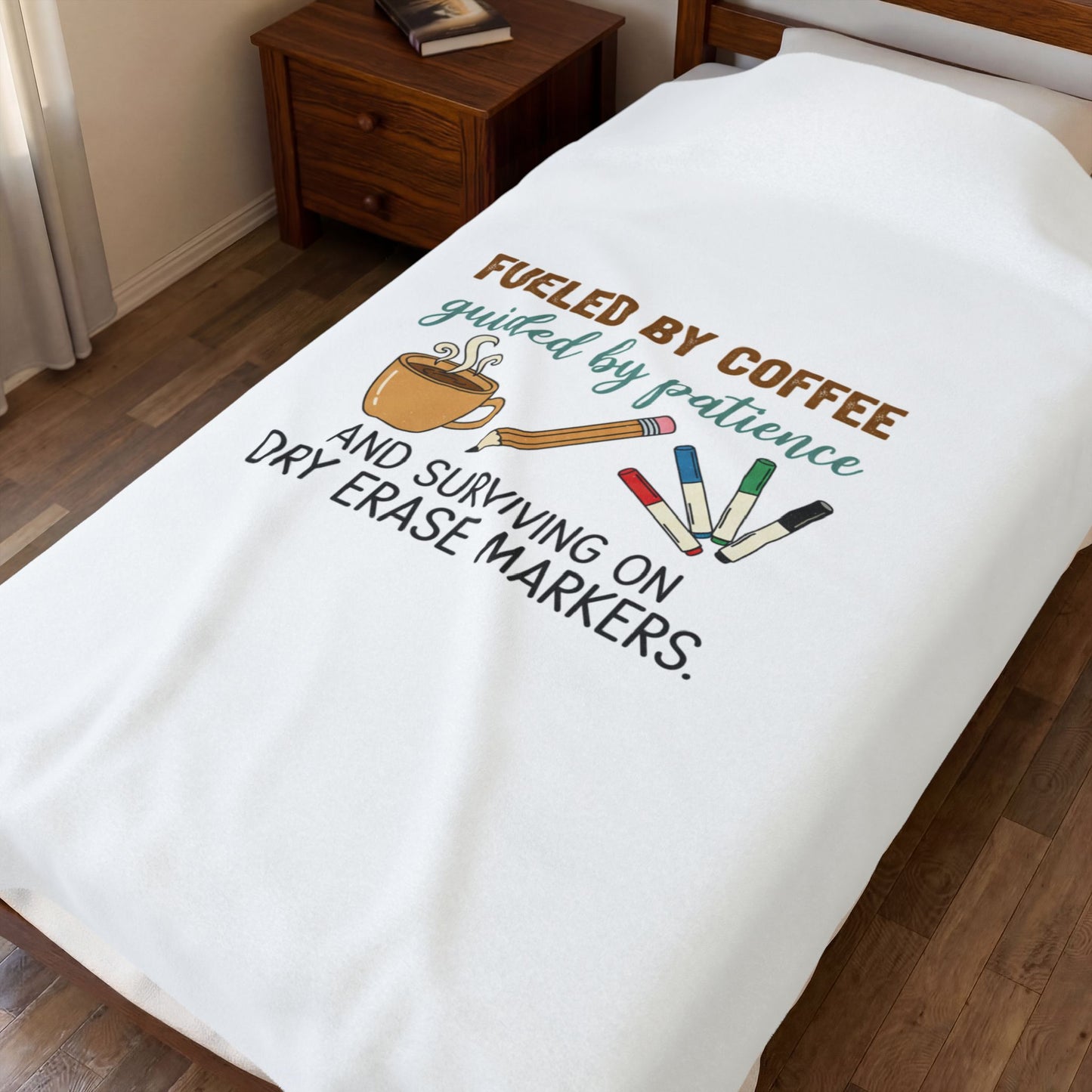 Fueled by Coffee Teacher Blanket | Teacher Appreciation, Teacher Life