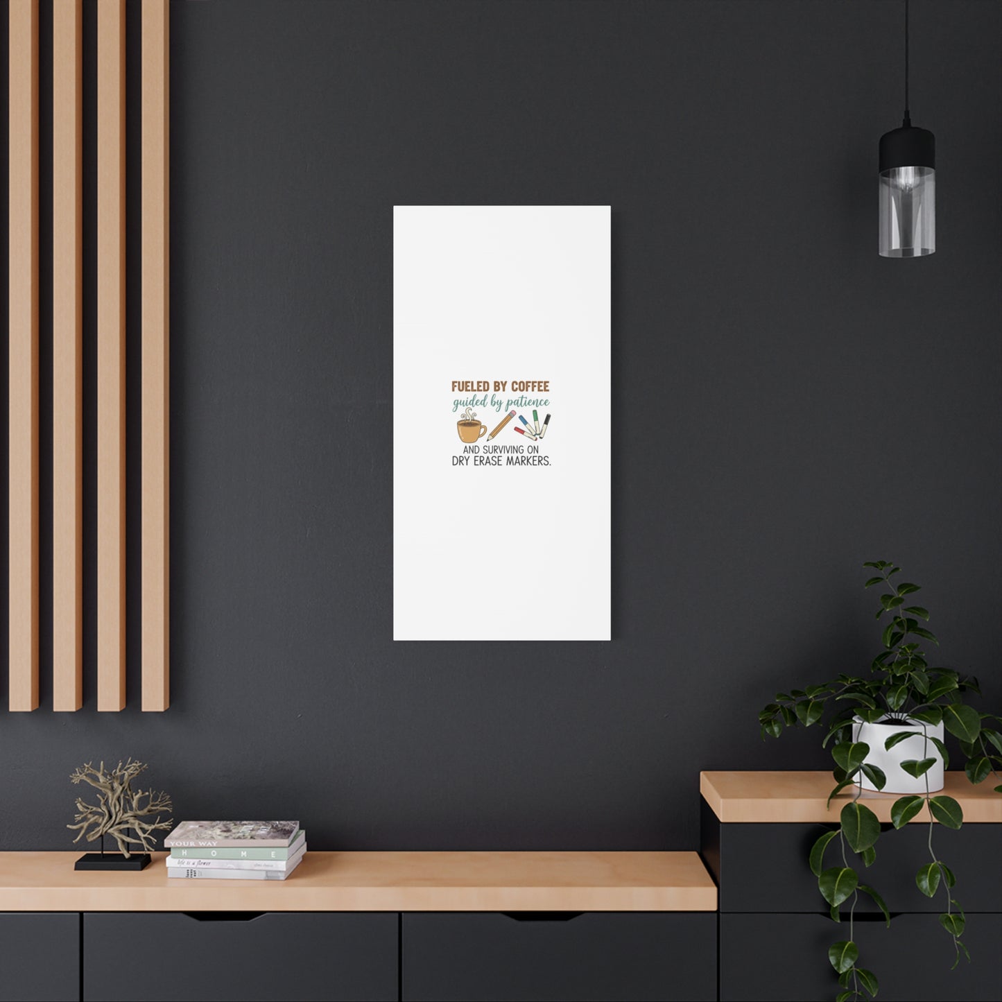 Fueled by Coffee Teacher Canvas | Teacher Appreciation, Classroom Decor