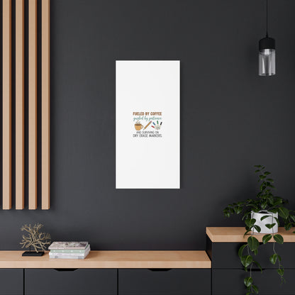Fueled by Coffee Teacher Canvas | Teacher Appreciation, Classroom Decor