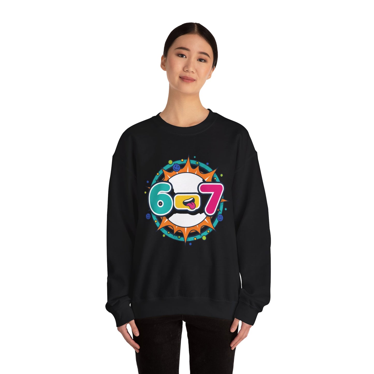 67 minimalist number sweatshirt | 67 shirt, absurdist humor, TikTok meme