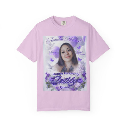 Memorial Birthday T-Shirt — "Happy Heavenly Birthday" Tribute Tee