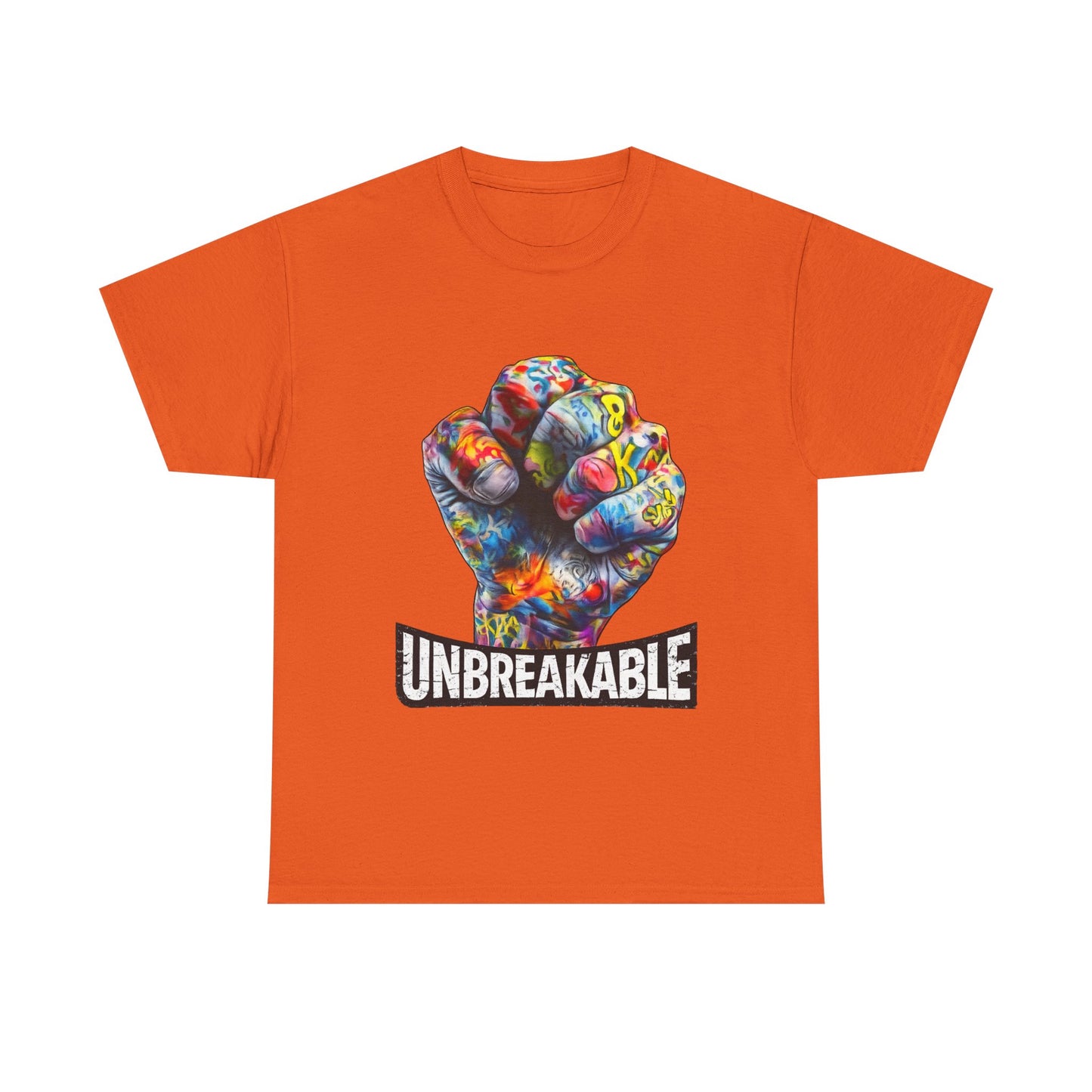 Unbreakable Fist T-Shirt — Colorful Graffiti Power Tee