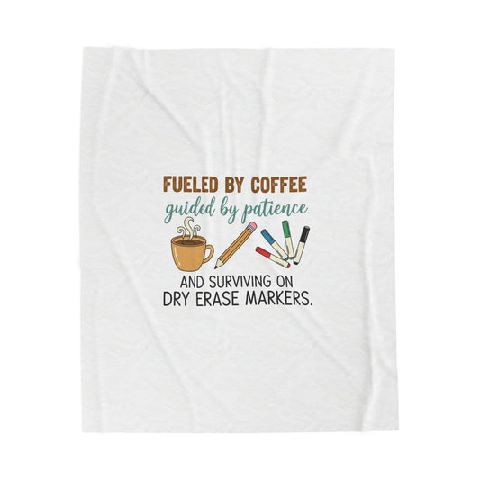 Fueled by Coffee Teacher Blanket | Teacher Appreciation, Teacher Life