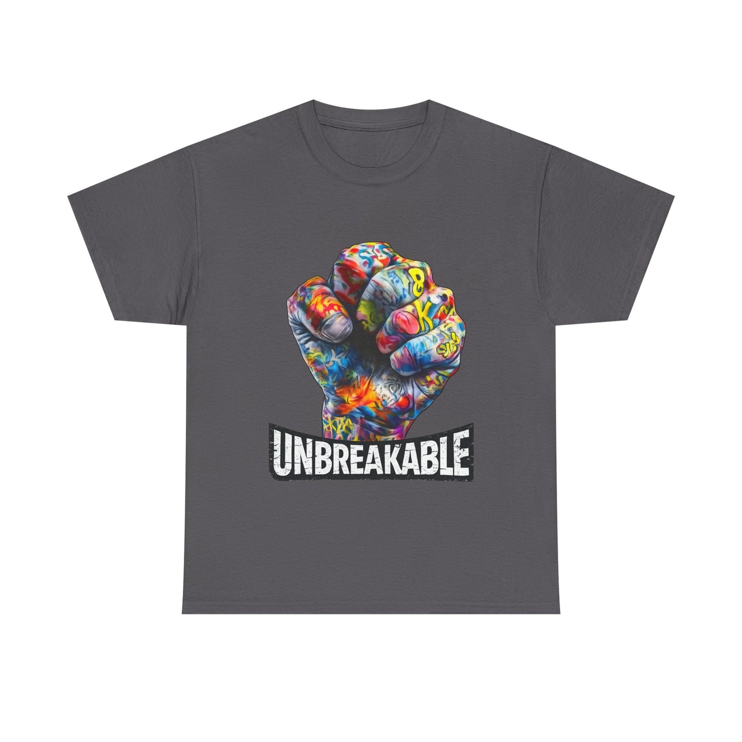 Unbreakable Fist T-Shirt — Colorful Graffiti Power Tee