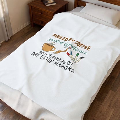 Fueled by Coffee Teacher Blanket | Teacher Appreciation, Teacher Life