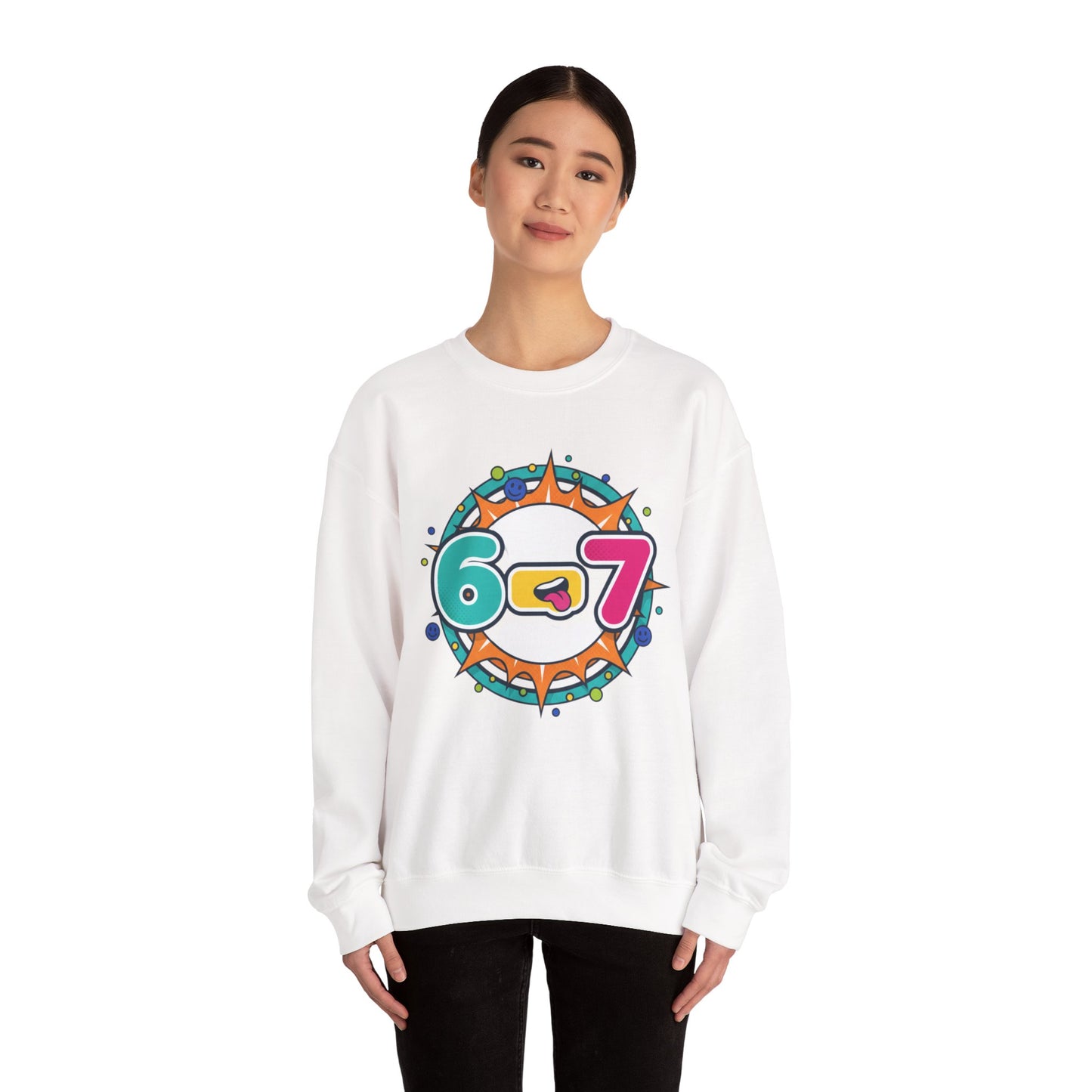 67 minimalist number sweatshirt | 67 shirt, absurdist humor, TikTok meme