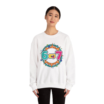 67 minimalist number sweatshirt | 67 shirt, absurdist humor, TikTok meme