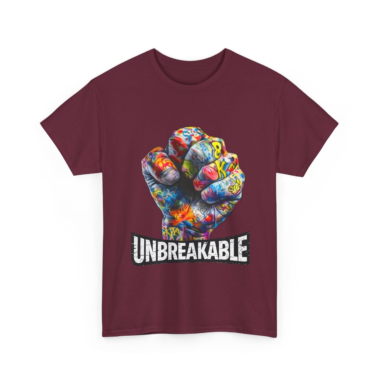 Unbreakable Fist T-Shirt — Colorful Graffiti Power Tee