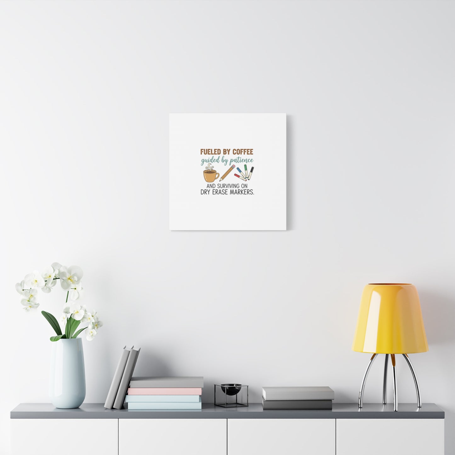 Fueled by Coffee Teacher Canvas | Teacher Appreciation, Classroom Decor