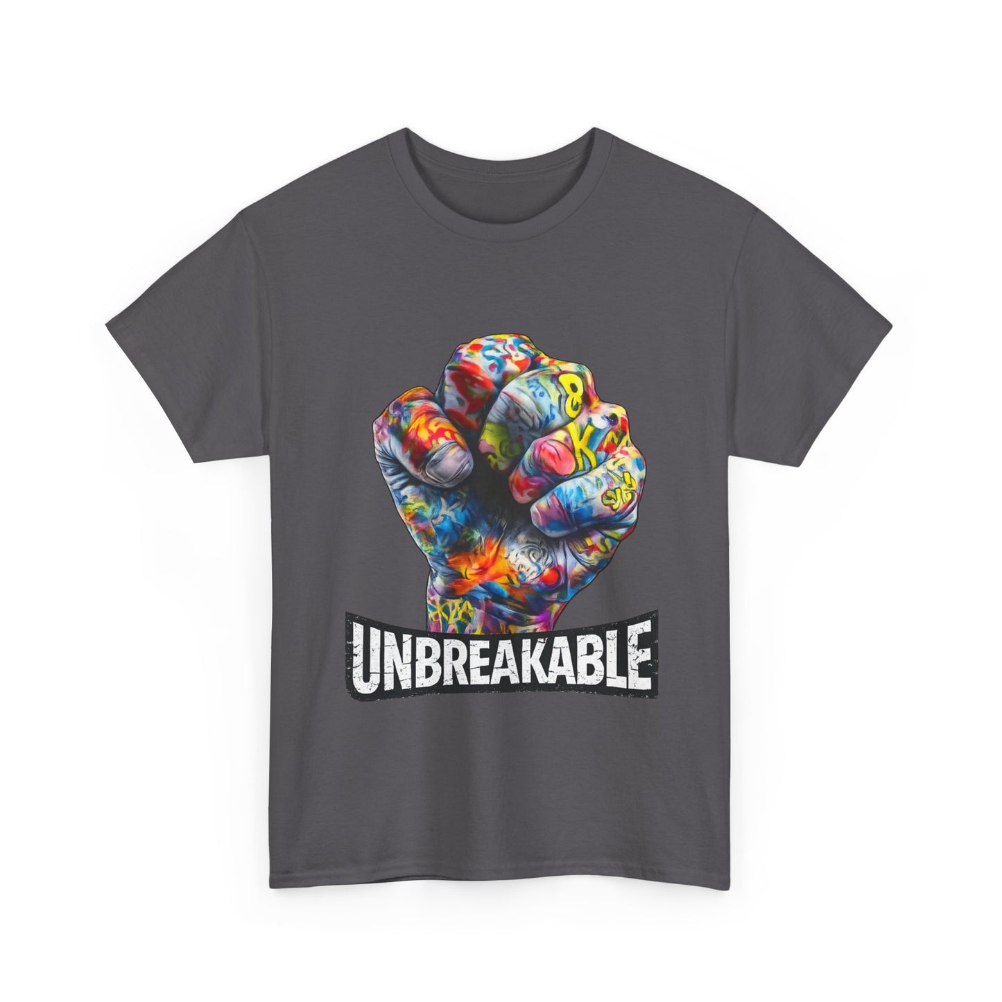 Unbreakable Fist T-Shirt — Colorful Graffiti Power Tee