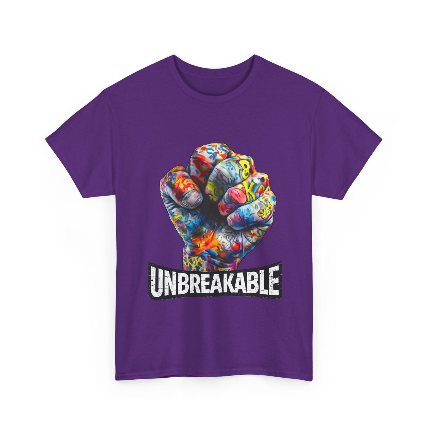 Unbreakable Fist T-Shirt — Colorful Graffiti Power Tee