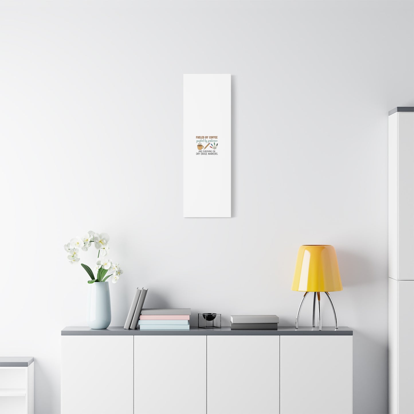 Fueled by Coffee Teacher Canvas | Teacher Appreciation, Classroom Decor