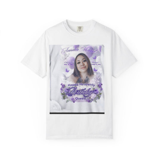 Memorial Birthday T-Shirt — "Happy Heavenly Birthday" Tribute Tee
