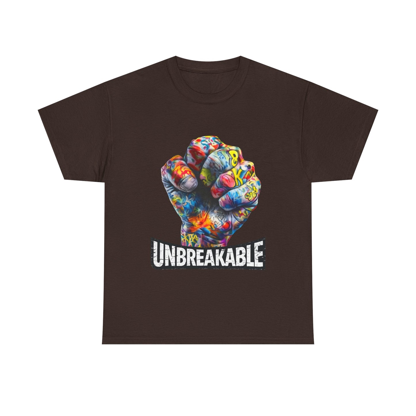 Unbreakable Fist T-Shirt — Colorful Graffiti Power Tee