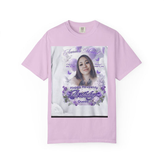 Memorial Birthday T-Shirt — "Happy Heavenly Birthday" Tribute Tee