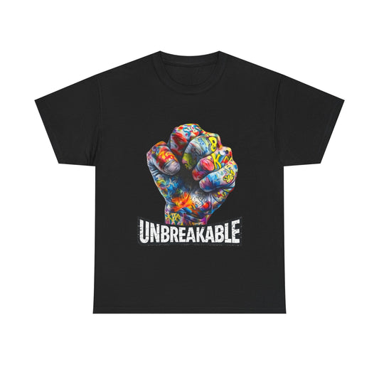 Unbreakable Fist T-Shirt — Colorful Graffiti Power Tee