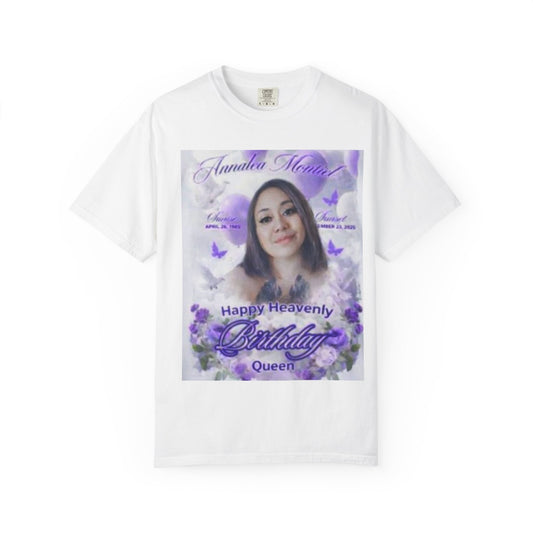 Memorial Birthday T-Shirt — "Happy Heavenly Birthday" Tribute Tee