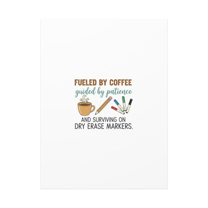 Fueled by Coffee Teacher Canvas | Teacher Appreciation, Classroom Decor