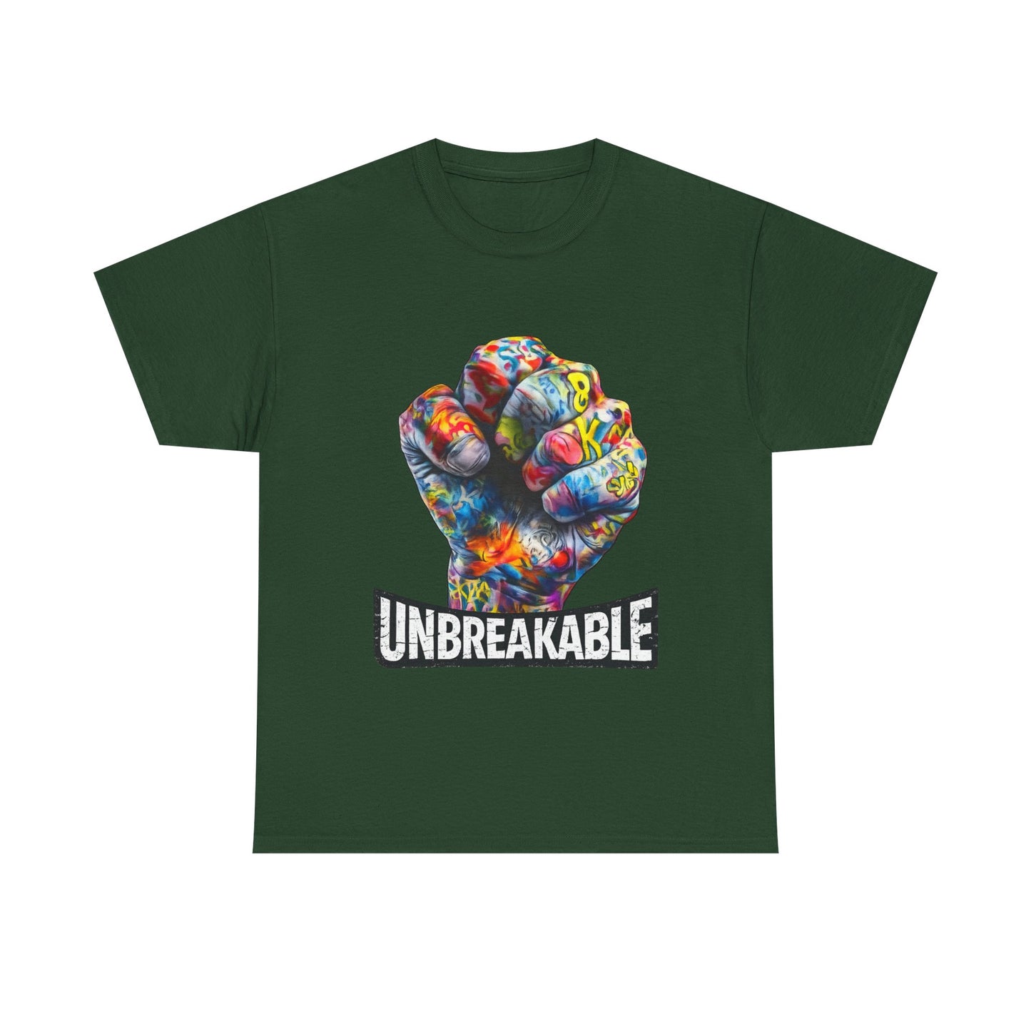 Unbreakable Fist T-Shirt — Colorful Graffiti Power Tee