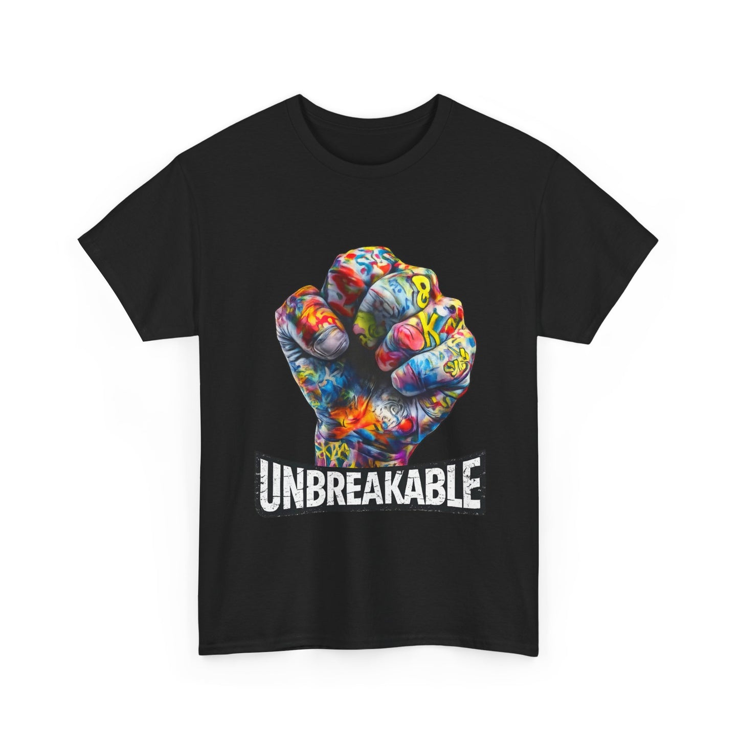 Unbreakable Fist T-Shirt — Colorful Graffiti Power Tee