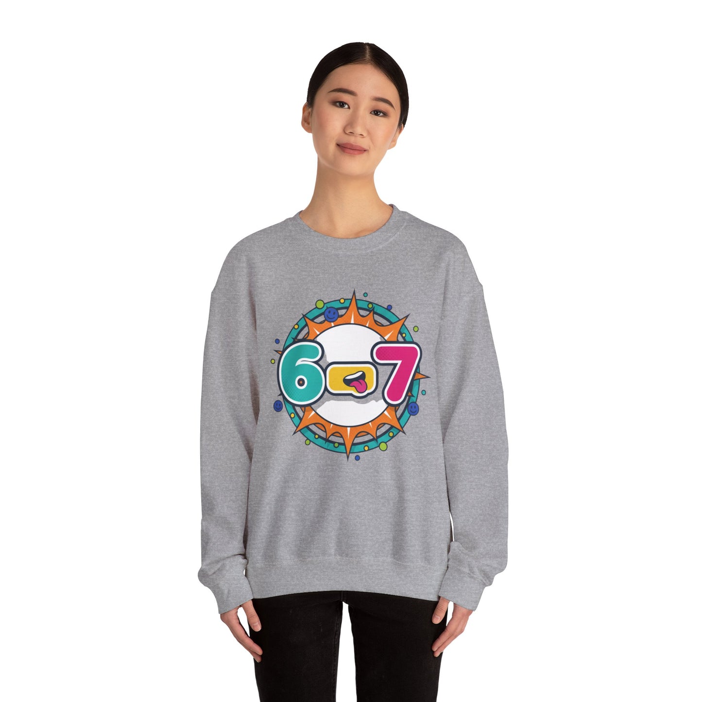 67 minimalist number sweatshirt | 67 shirt, absurdist humor, TikTok meme