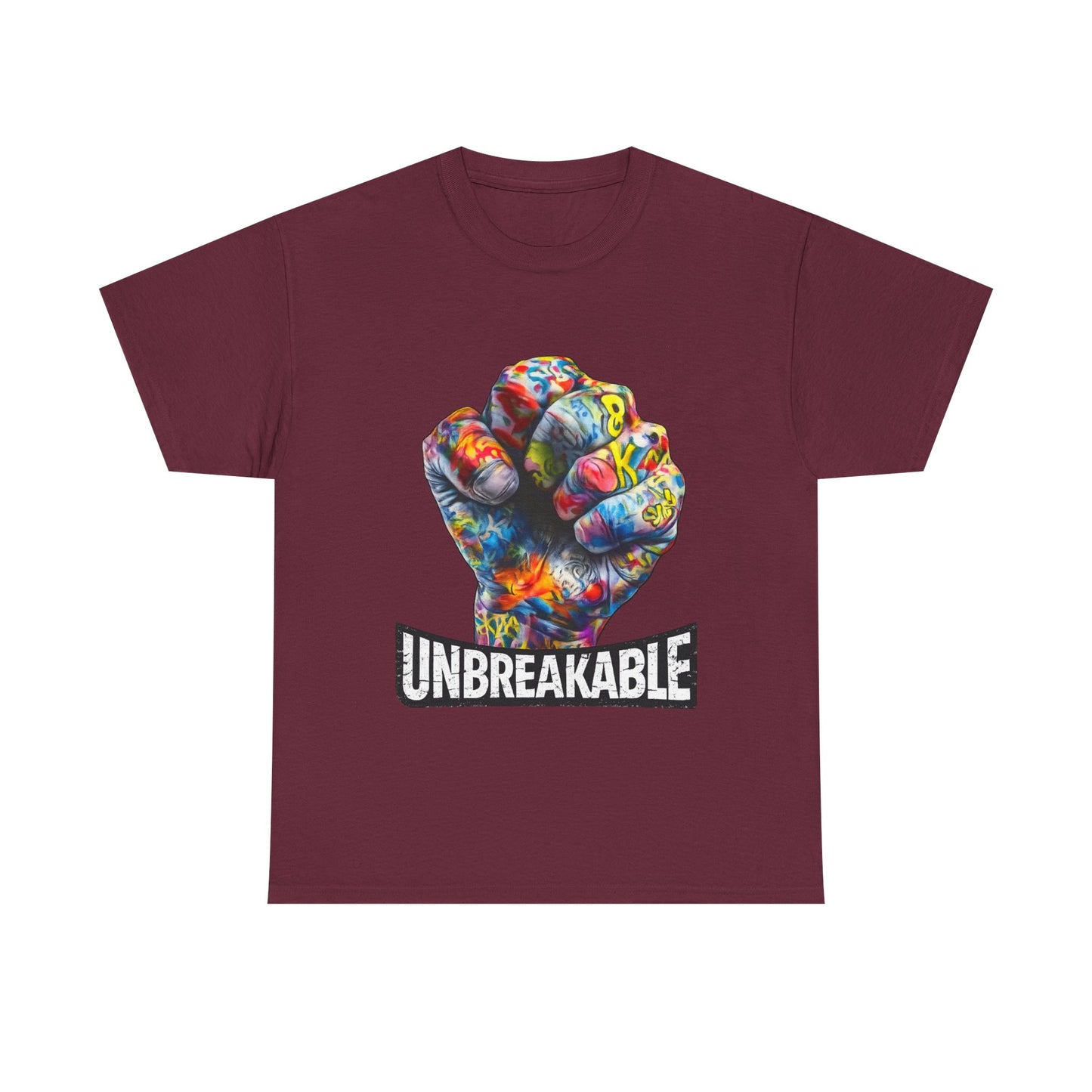 Unbreakable Fist T-Shirt — Colorful Graffiti Power Tee