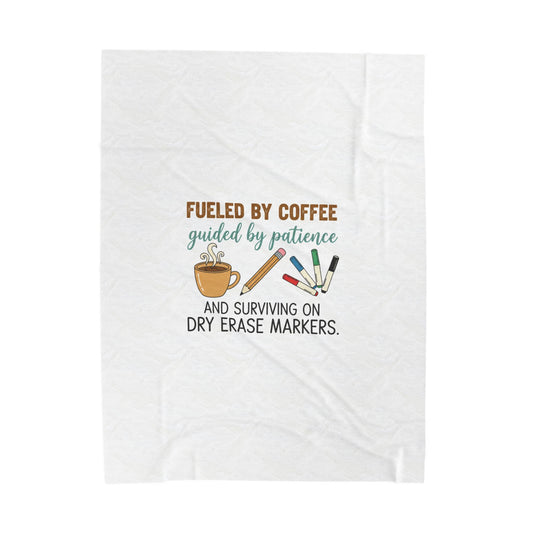 Fueled by Coffee Teacher Blanket | Teacher Appreciation, Teacher Life