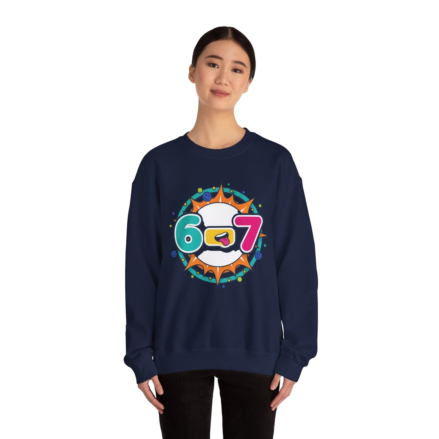 67 minimalist number sweatshirt | 67 shirt, absurdist humor, TikTok meme