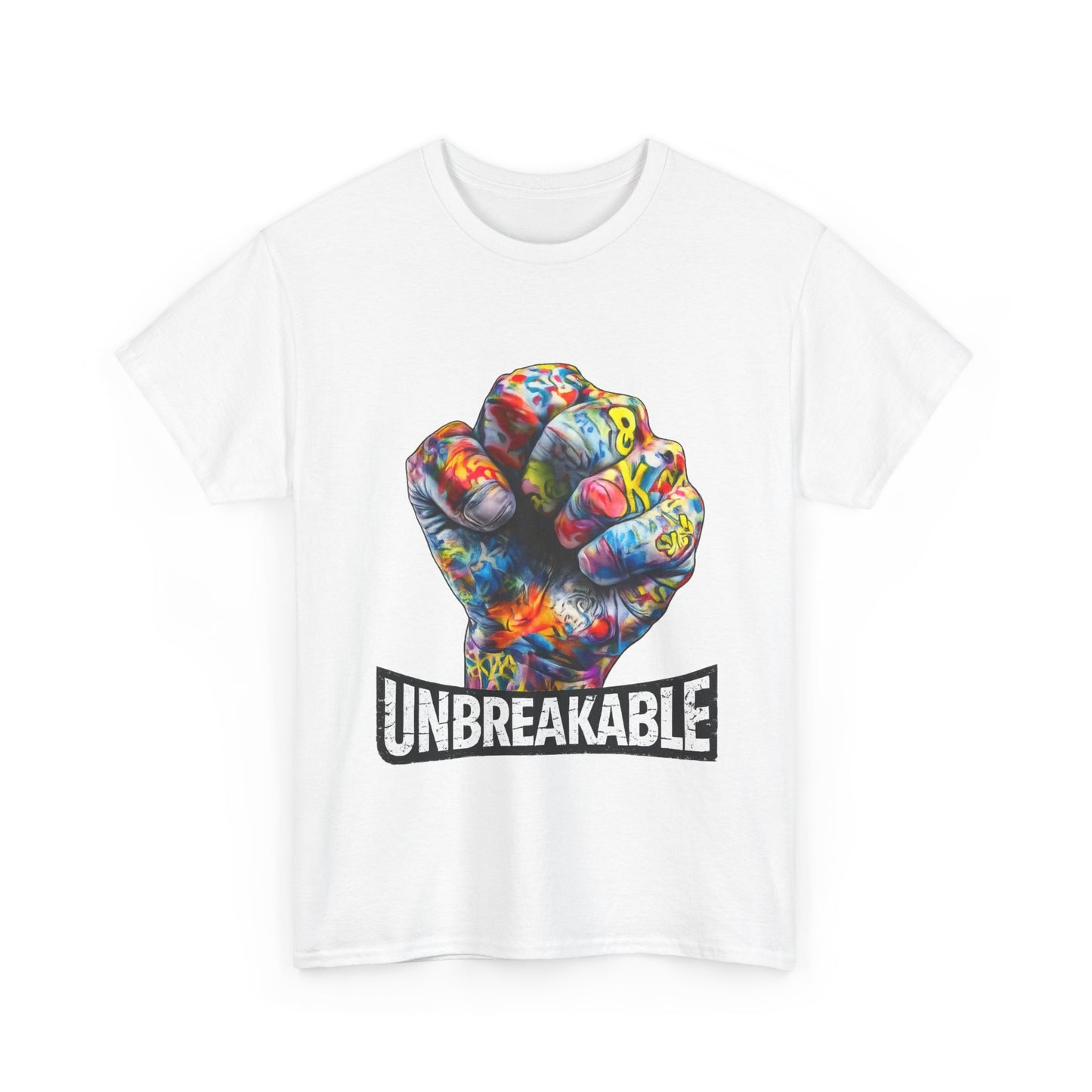 Unbreakable Fist T-Shirt — Colorful Graffiti Power Tee
