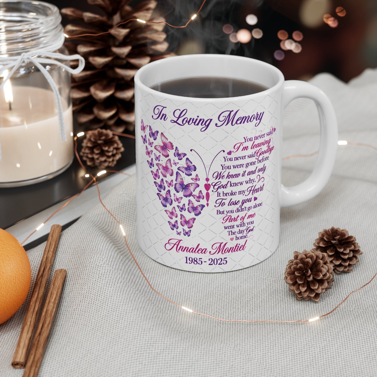 Memorial Photo Mug — "Happy Heavenly Birthday" Tribute Mug