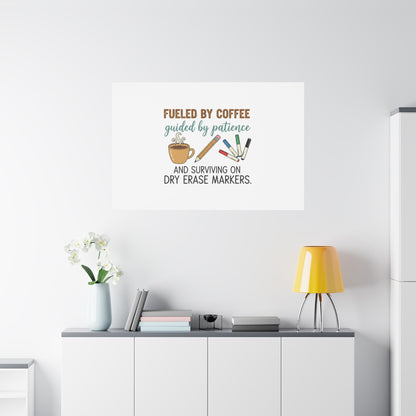 Fueled by Coffee Teacher Canvas | Teacher Appreciation, Classroom Decor
