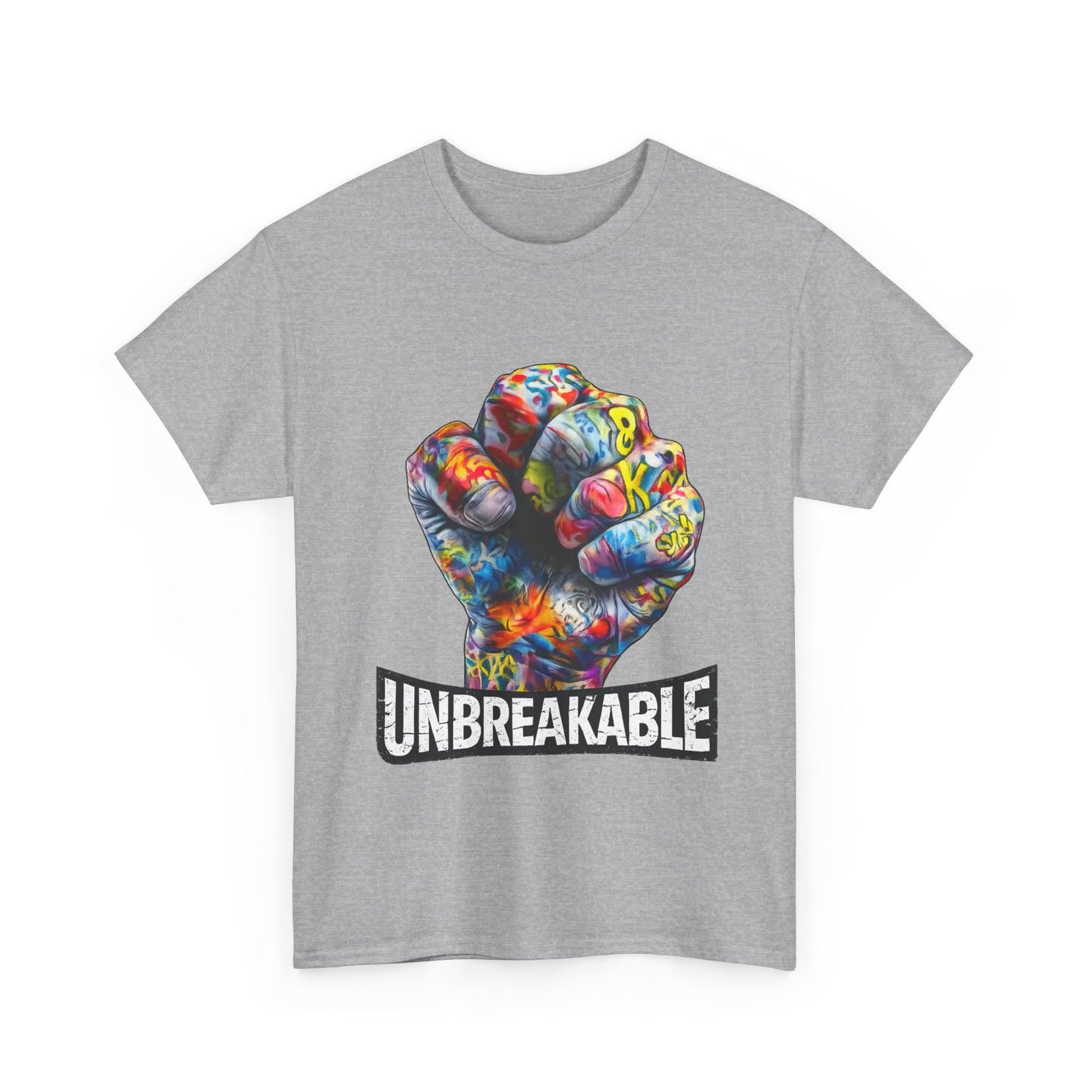 Unbreakable Fist T-Shirt — Colorful Graffiti Power Tee