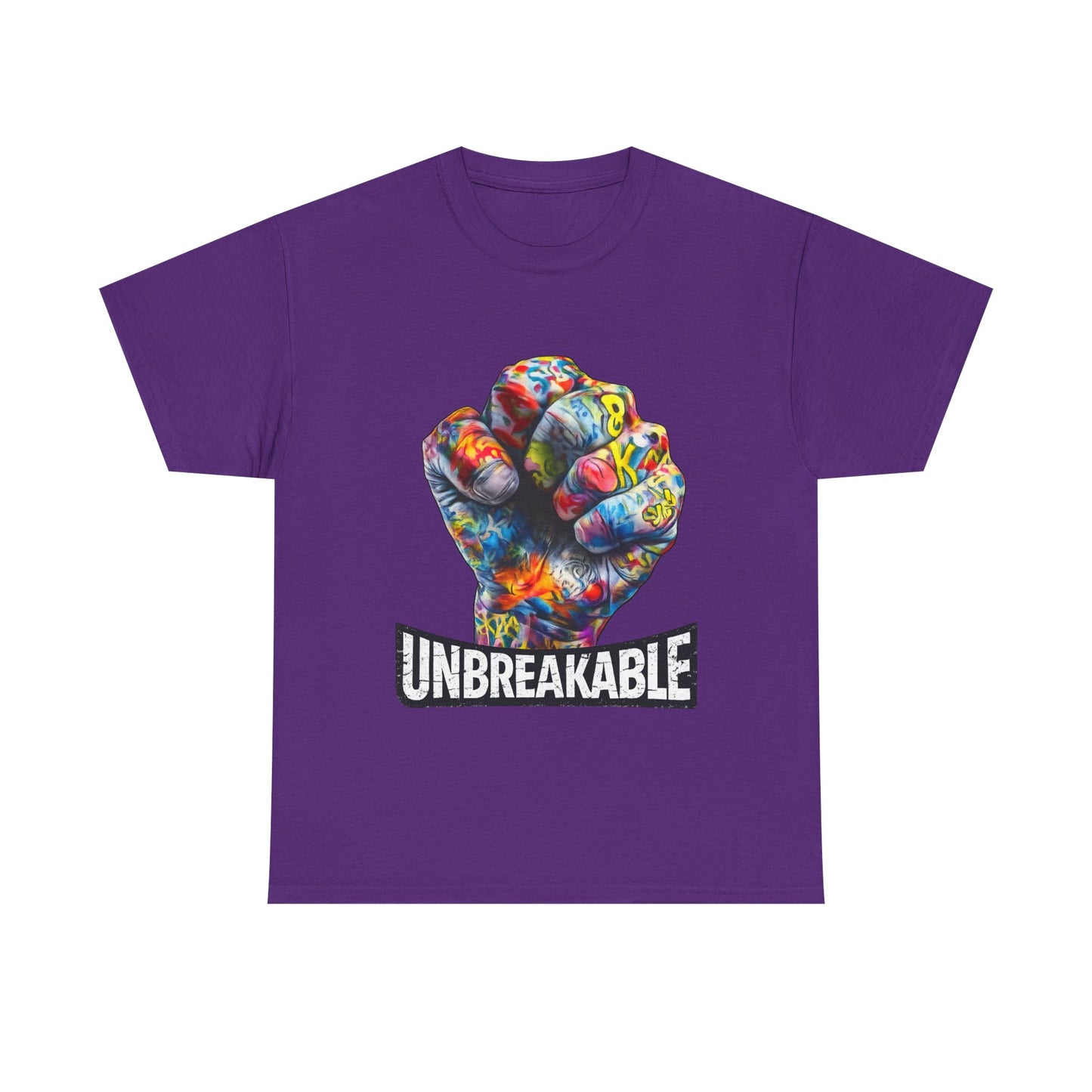Unbreakable Fist T-Shirt — Colorful Graffiti Power Tee