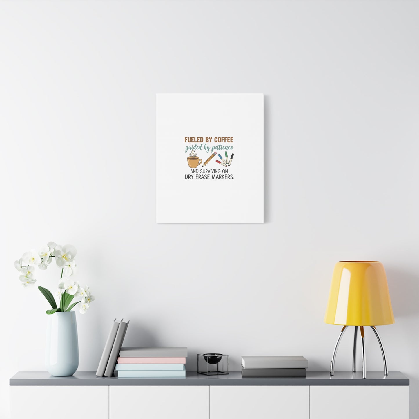 Fueled by Coffee Teacher Canvas | Teacher Appreciation, Classroom Decor