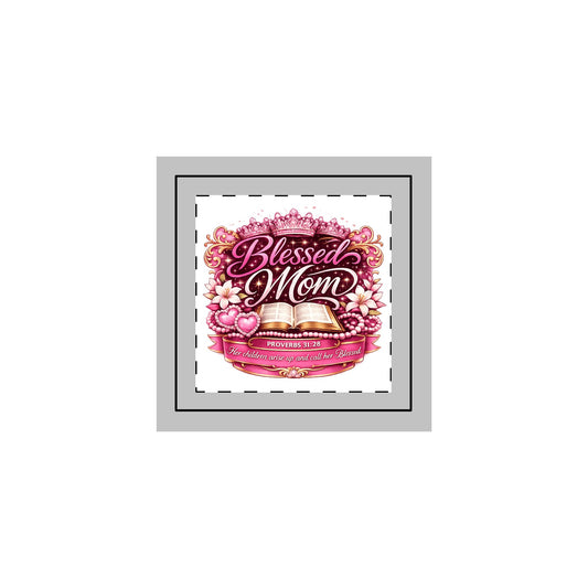 Blessed Mom Throw Pillow Case – Floral Pink Mother’s Day Decorative Pillow Cover