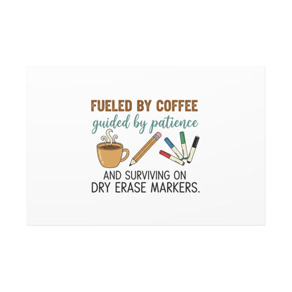 Fueled by Coffee Teacher Canvas | Teacher Appreciation, Classroom Decor
