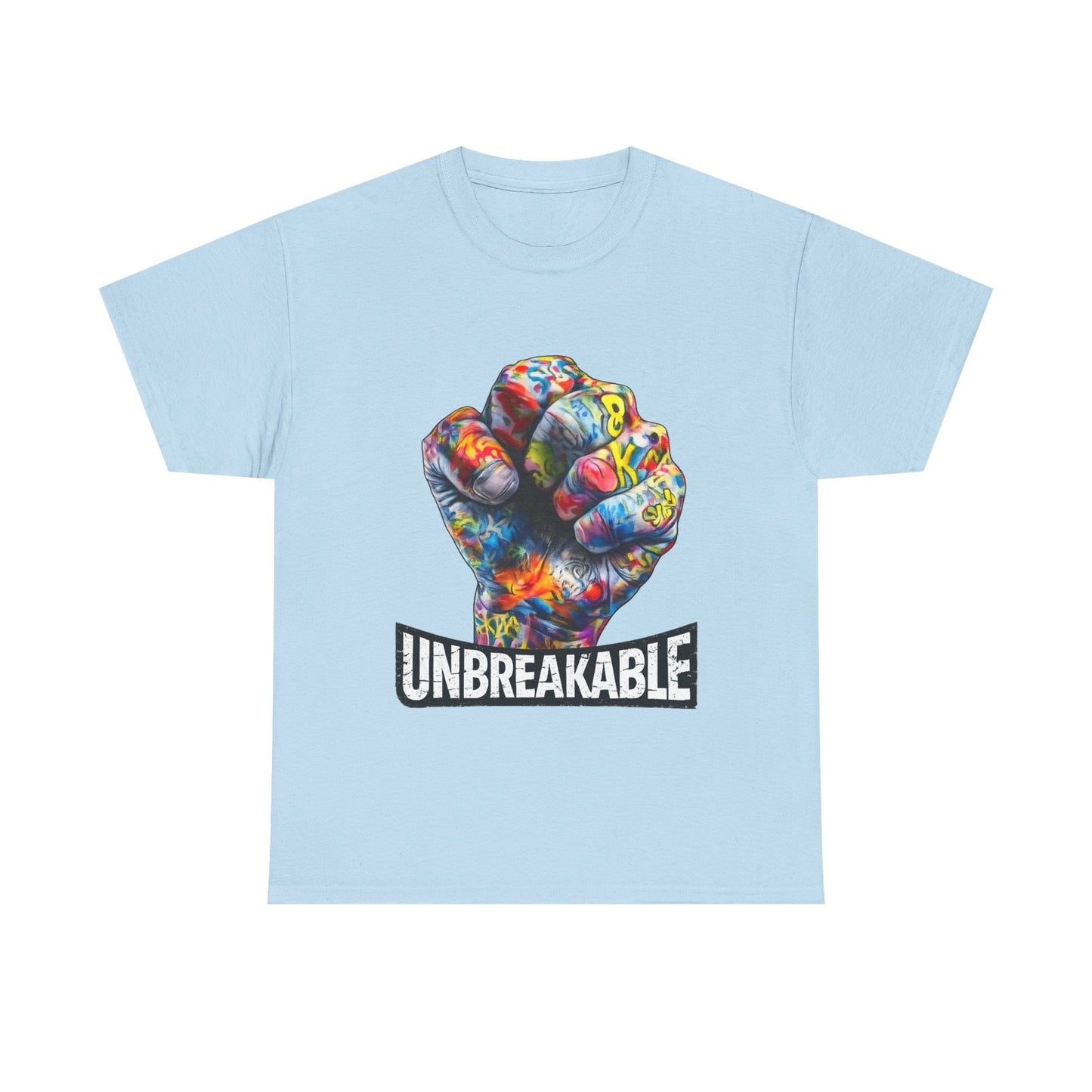 Unbreakable Fist T-Shirt — Colorful Graffiti Power Tee