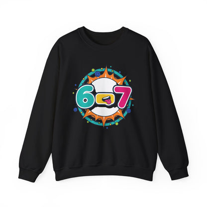 67 minimalist number sweatshirt | 67 shirt, absurdist humor, TikTok meme