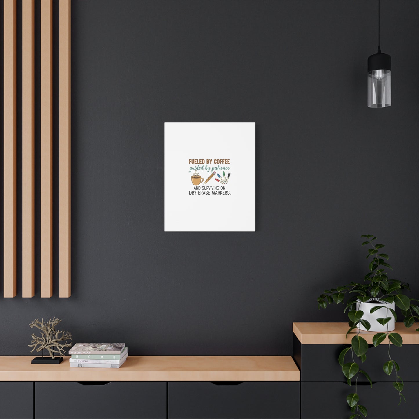 Fueled by Coffee Teacher Canvas | Teacher Appreciation, Classroom Decor