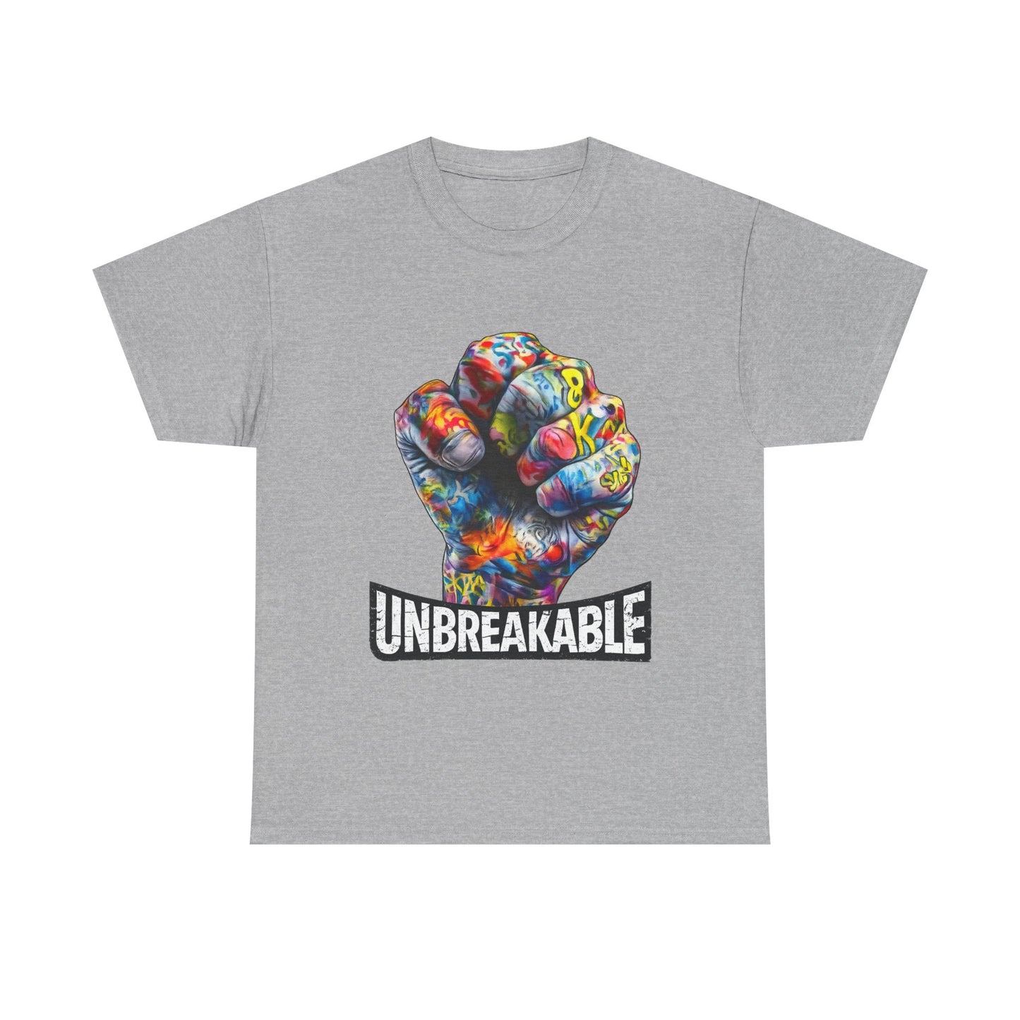 Unbreakable Fist T-Shirt — Colorful Graffiti Power Tee